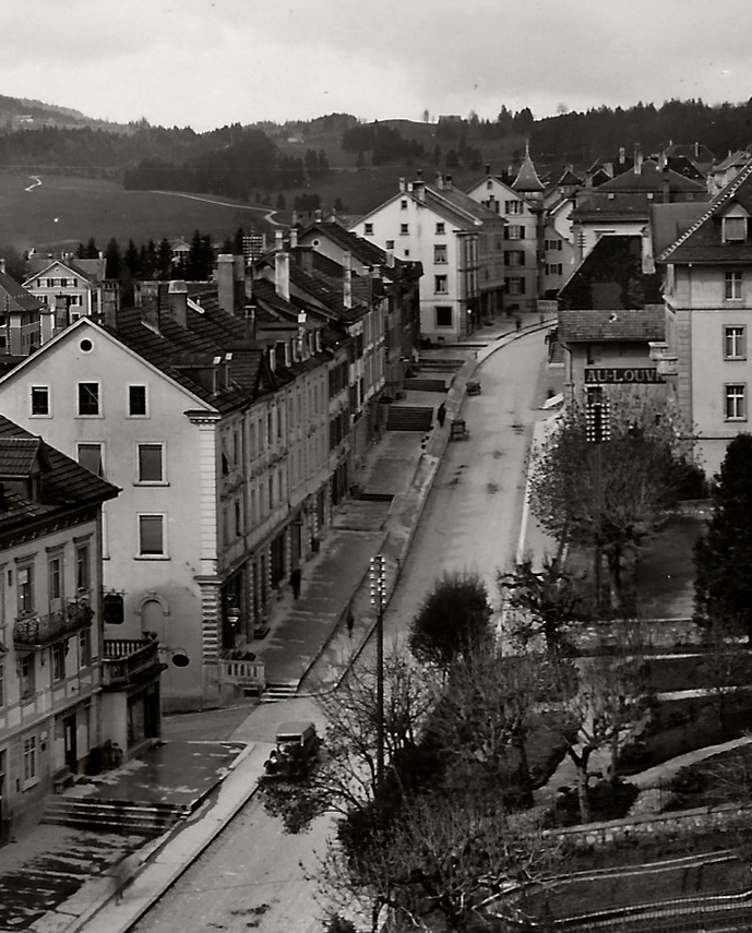 vieille photo de la grand rue de tramelan